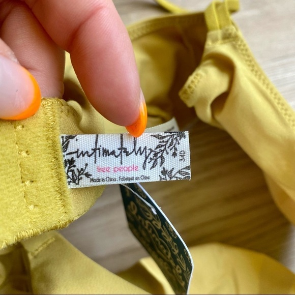Free People NWT Intimately Yellow Bra/ Bralette w/ Underwire - Picture 4 of 8